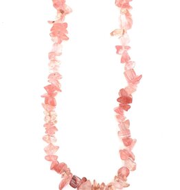 Cherry Quartz Stone Chip 33" Strand
