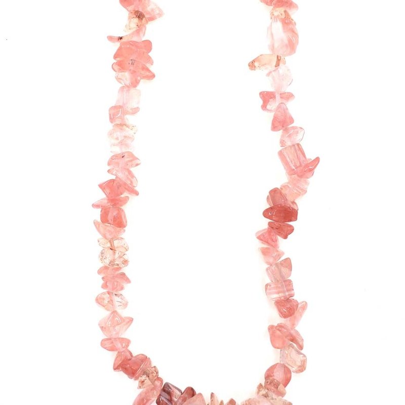 Cherry Quartz Stone Chip 33" Strand