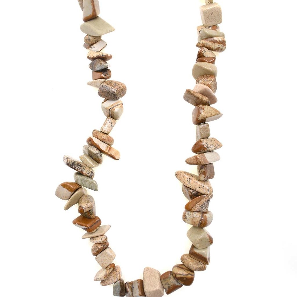 Picture Jasper Stone Chip 36" Strand