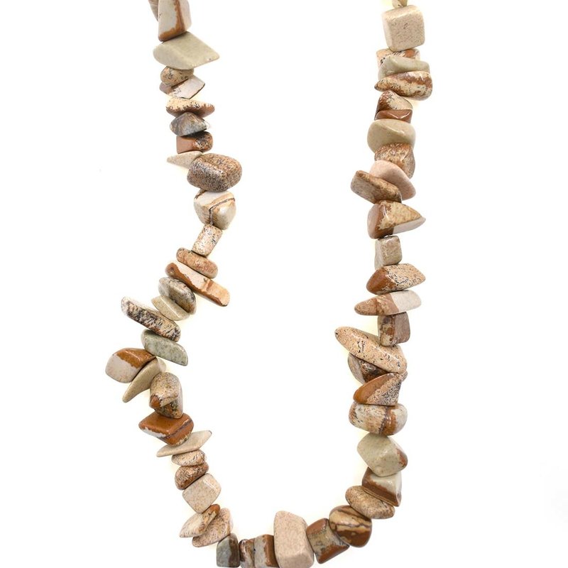 Picture Jasper Stone Chip 36" Strand