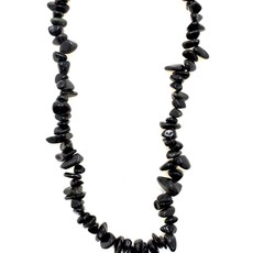 Obsidian  Stone Chip 36" Strand