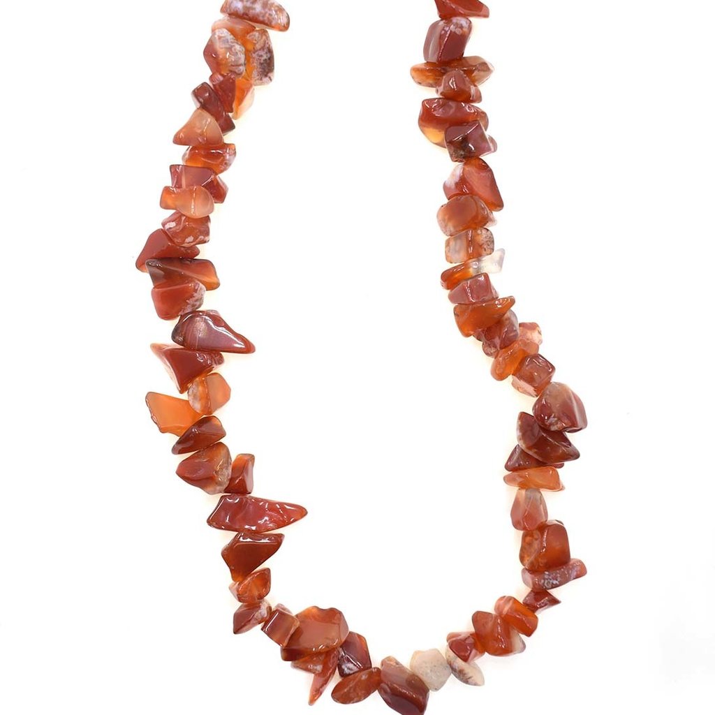 Red Agate Stone Chip 36" Strand