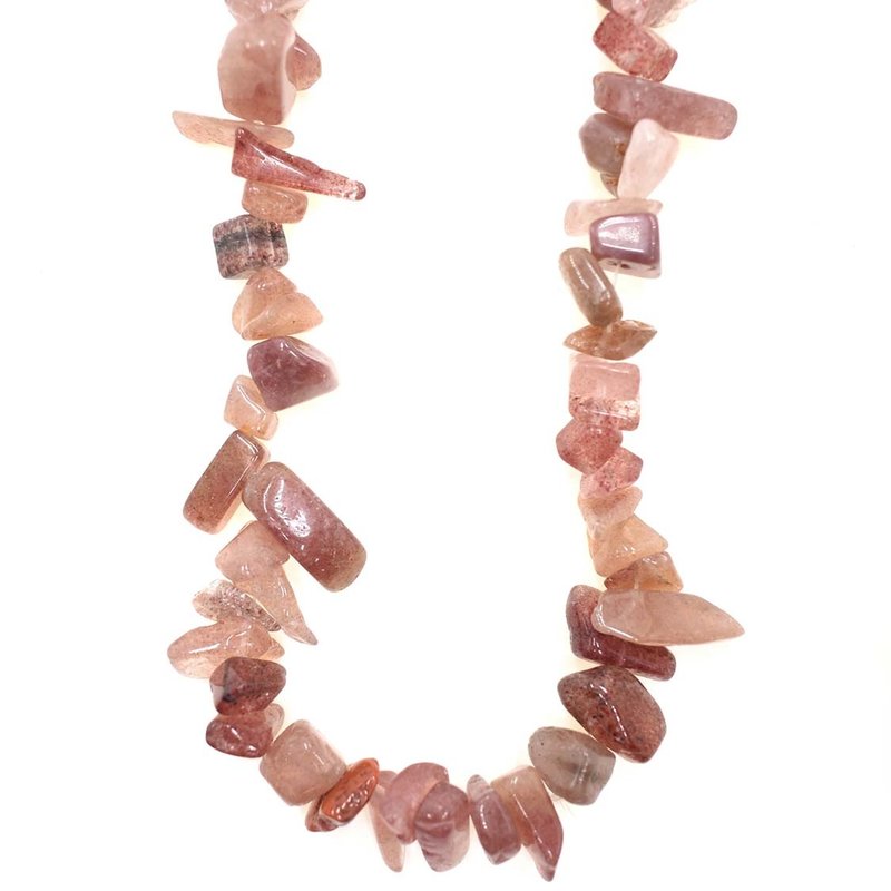 Strawberry Quartz Stone Chip 36" Strand