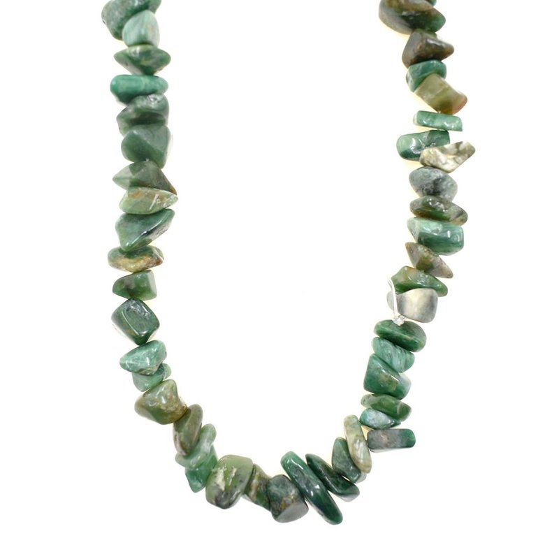 Green Agate  Stone Chip 36" Strand