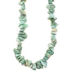 Green Spotted Jasper  Stone Chip 36" Strand