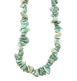 Green Spotted Jasper  Stone Chip 36" Strand