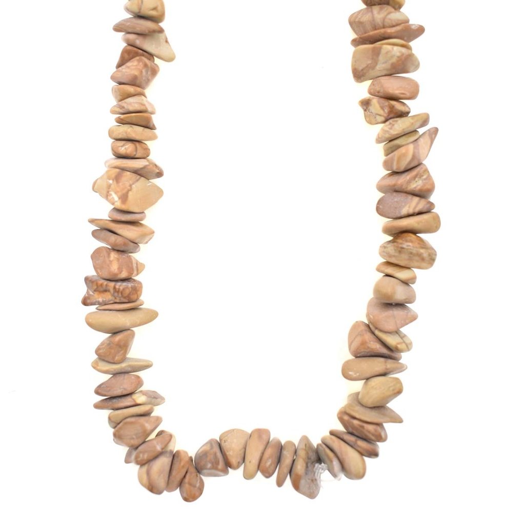 Matte Picture Jasper Stone Chip 32" Strand