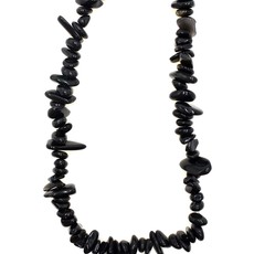 Obsidian Stone Chip 36" Strand