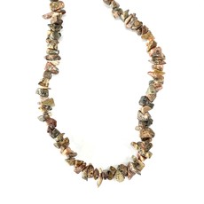 Leopard Skin Jasper Stone Chip 36" Strand