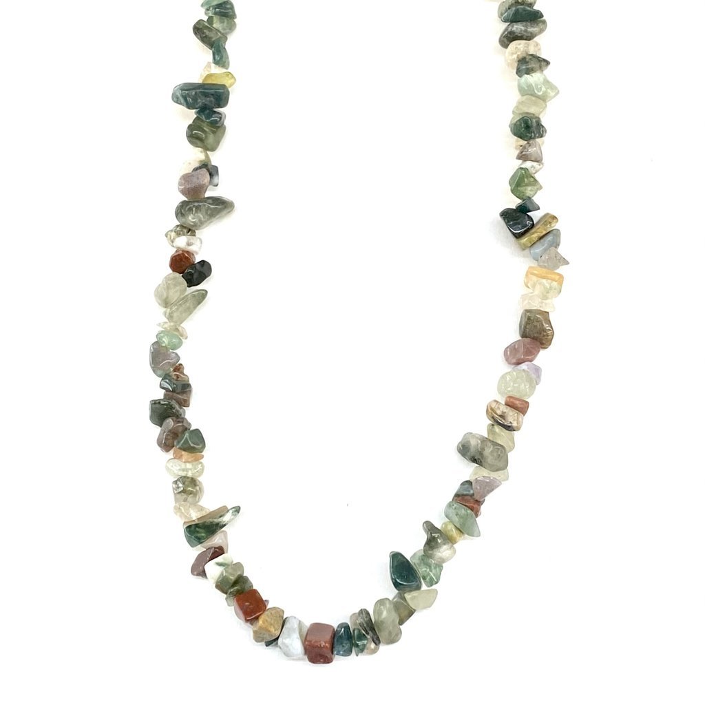 Indian Agate Stone Chip 33" Strand