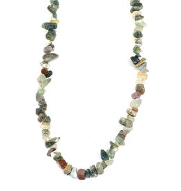 Indian Agate Stone Chip 33" Strand