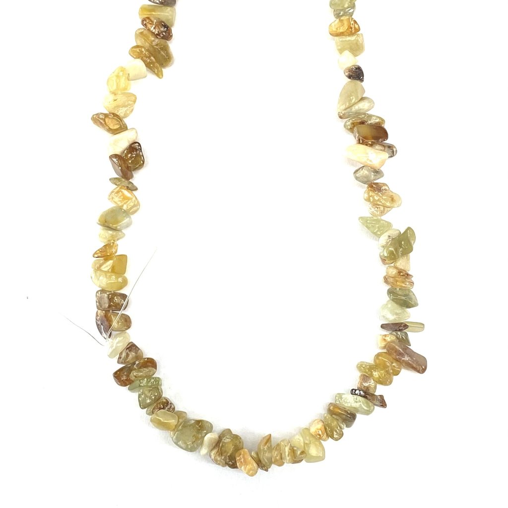 Flower Agate Stone Chip 36" Strand