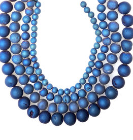 Druzy Bead Blue 16" Connected Strand
