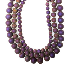 Druzy Bead Purple 16" Connected Strand