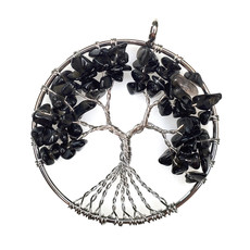 Tree of Life Black Onyx 2" Pendant