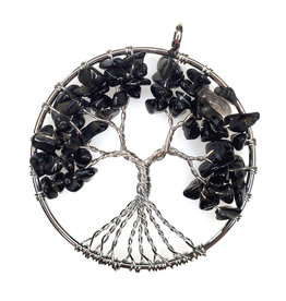 Tree of Life Black Onyx 2" Pendant
