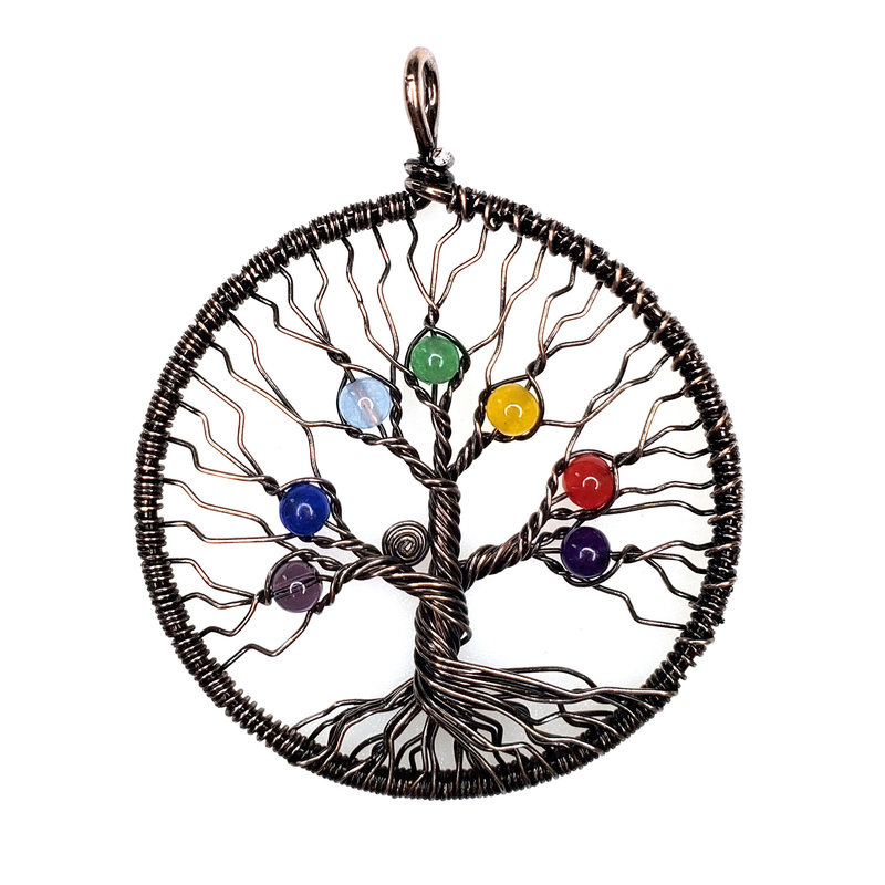 Tree of Life Copper Chakra 2" Pendant