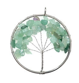 Tree of Life Green Aventurine 2" Pendant