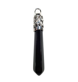 Hexagonal Black Onyx 2" Pendant