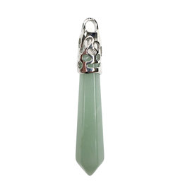 Hexagonal Green Aventurine 2" Pendant