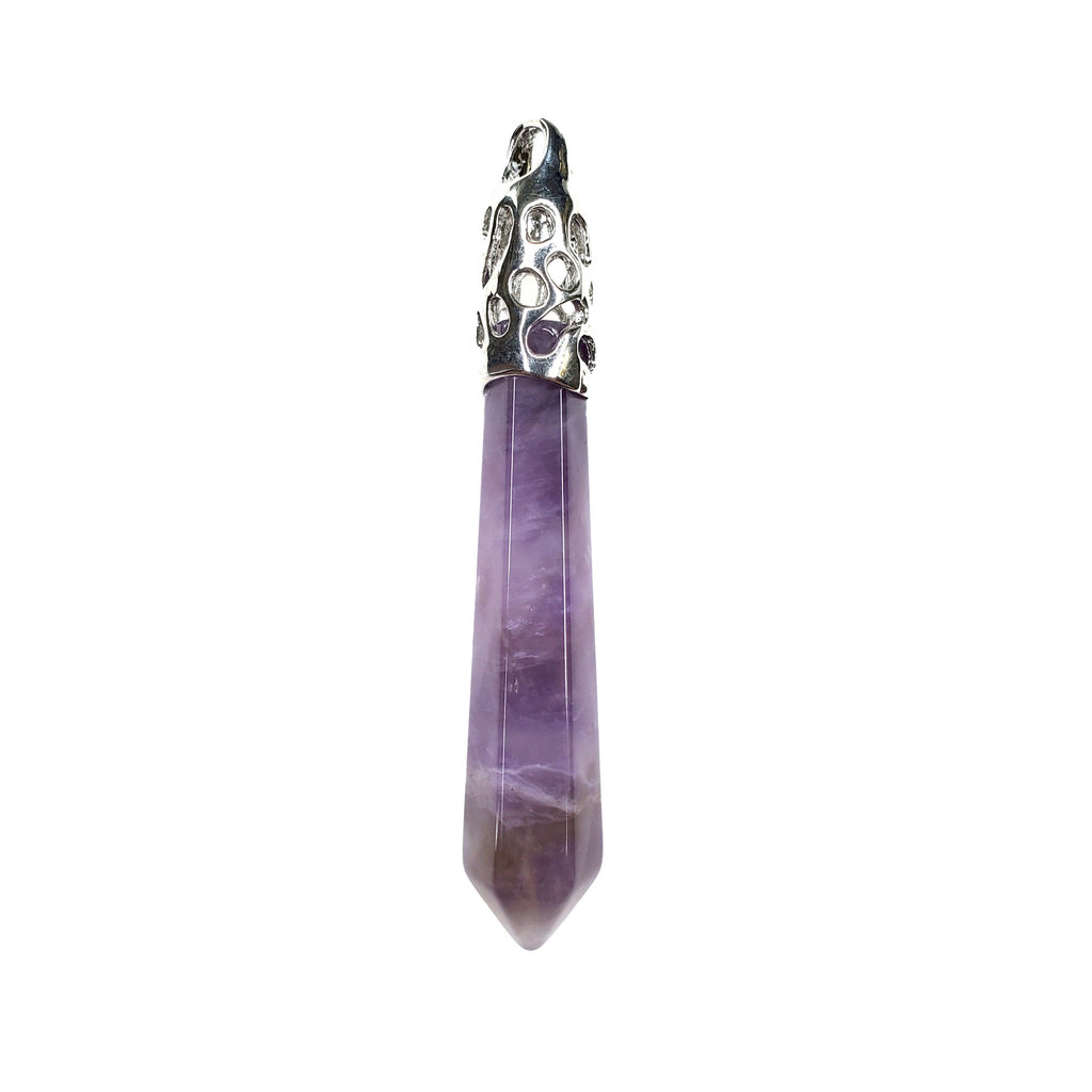 Hexagonal Amethyst 2" Pendant