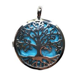 Cage Tree of Life Turquoise 1" Pendant