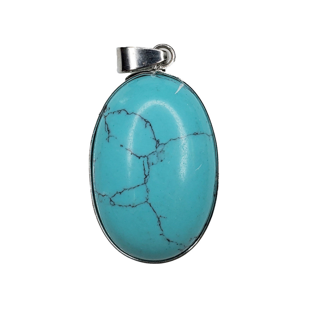 Oval Turquoise 1" Pendant