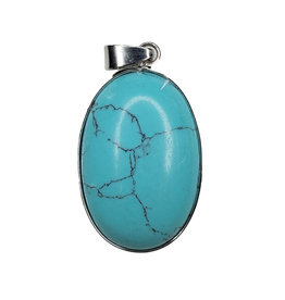 Oval Turquoise 1" Pendant