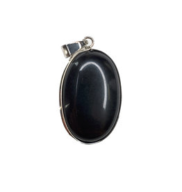 Oval Black Onyx 1" Pendant