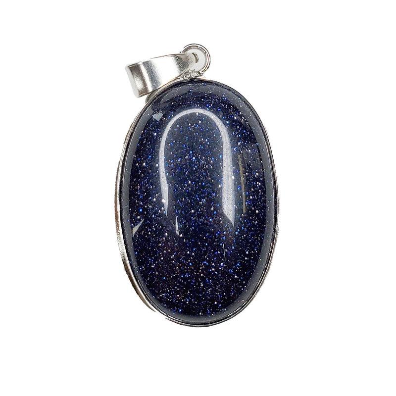Oval Blue Sandstone 1" Pendant