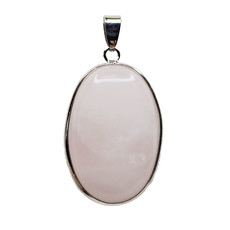 Oval Rose Quartz 1" Pendant