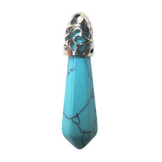 Hexagonal Turquoise 1" Pendant