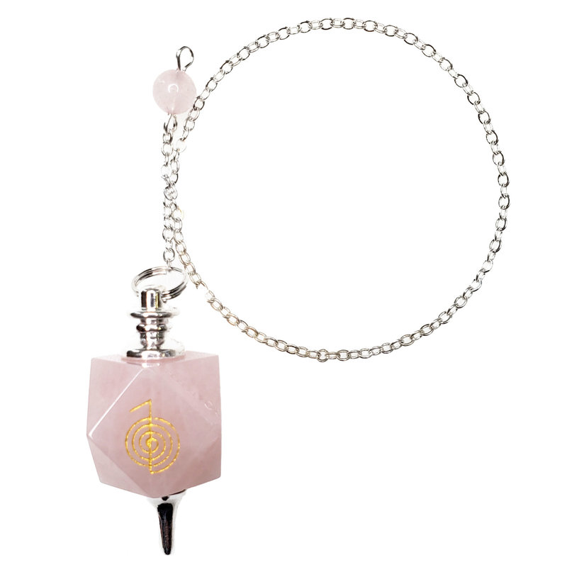 Rose Quartz Pendulum with Chain