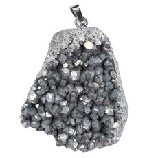 Silver Druzy Pendant