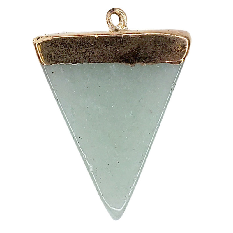 Green Aventurine Triangular Pendant