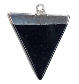 Black Onyx Triangular Pendant