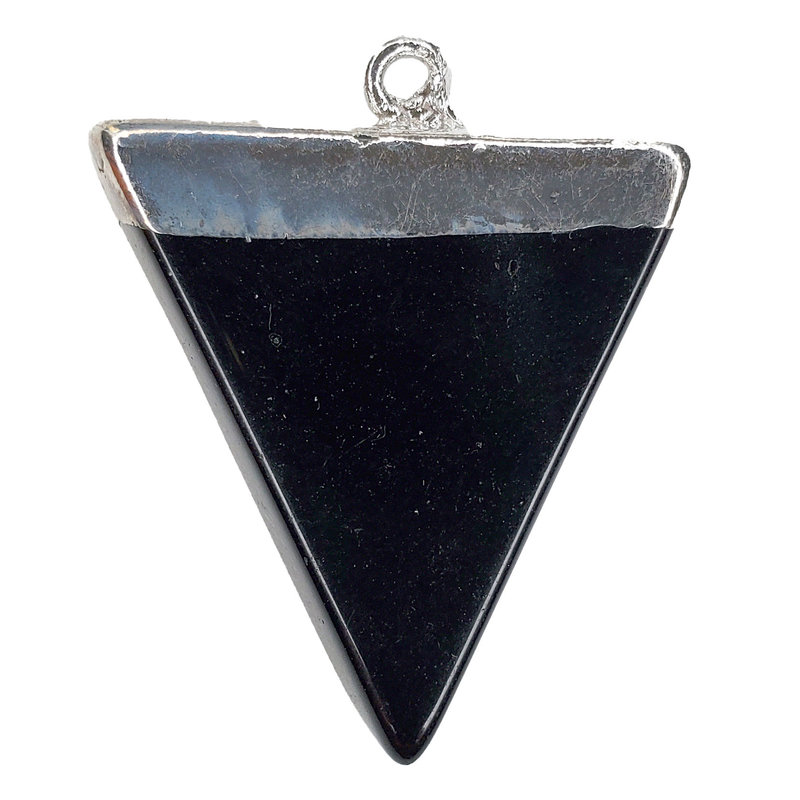 Black Onyx Triangular Pendant