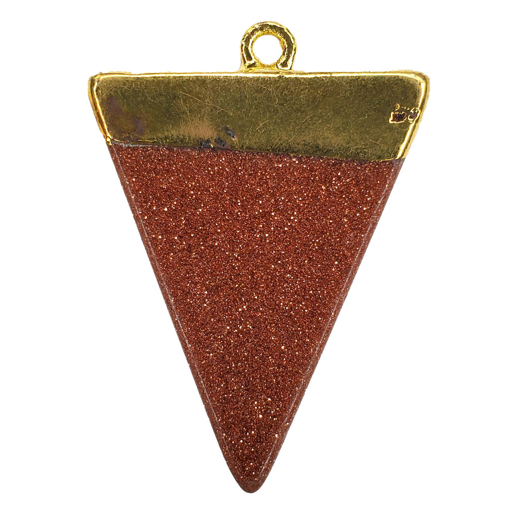 Goldstone Triangular Pendant