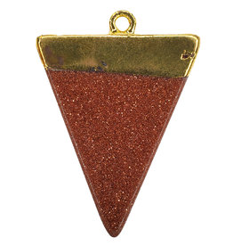 Goldstone Triangular Pendant