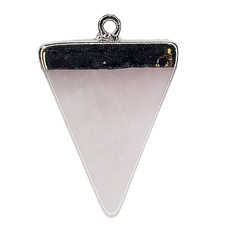 Rose Quartz Triangular Pendant