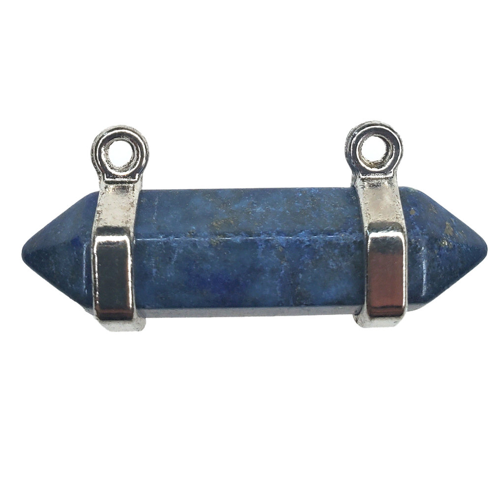 Lapis Lazuli Horizontal Double Point Pendant