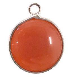 Carnelian Round Single Loop Connector