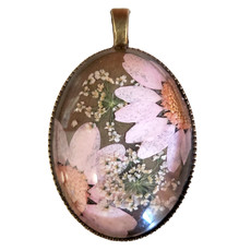 Dried Flower Pendant with Setting