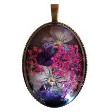 Dried Flower Pendant with Setting