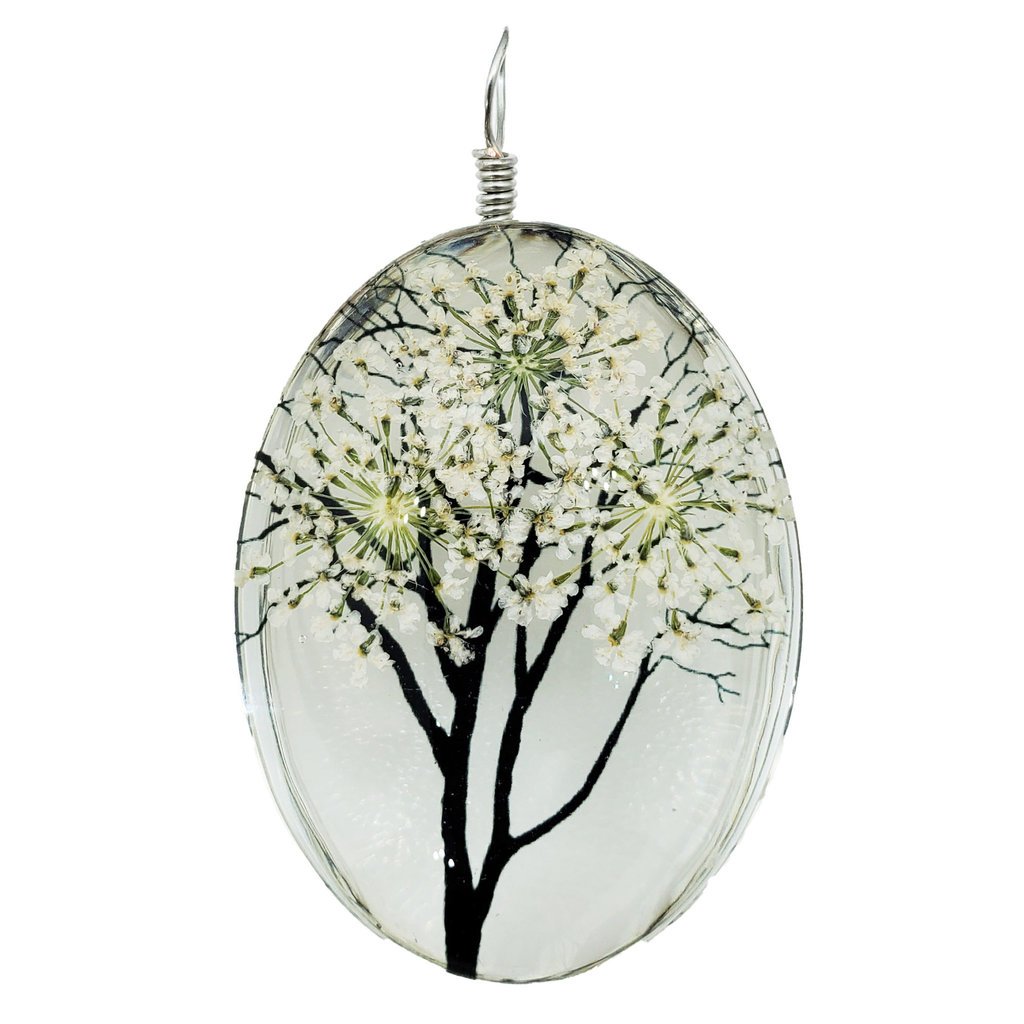 Large Dried Flower Tree Pendant