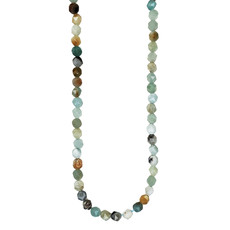 Faceted Star Cut Amazonite 16" Strand