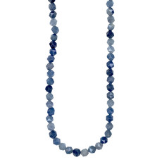 Bead World Faceted Star Cut Blue Agate 16" Strand