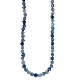 Bead World Faceted Star Cut Blue Agate 16" Strand