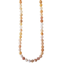 Faceted Star Cut Sunstone 16" Strand