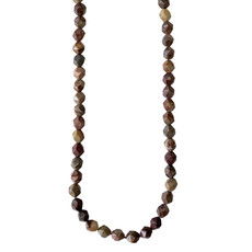 Faceted Star Cut Picasso Jasper 16" Strand